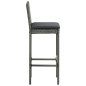 vidaXL Set da Bar da Giardino 7 pz con Cuscini Grigio