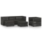vidaXL Set Salotto da Giardino 6 pz in Legno di Pino Impregnato Grigio vidaXL Set Salotto da Giardino 6 pz in Legno di Pino Impregnato Grigio
