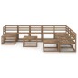 vidaXL Set Salotto da Giardino 11 pz Legno di Pino Impregnato Marrone vidaXL Set Salotto da Giardino 11 pz Legno di Pino Impregnato Marrone