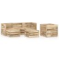vidaXL Set Salotto da Giardino 6 pz in Legno di Pino Impregnato Verde vidaXL Set Salotto da Giardino 6 pz in Legno di Pino Impregnato Verde