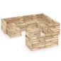 vidaXL Set Salotto da Giardino 10 pz in Legno di Pino Impregnato Verde vidaXL Set Salotto da Giardino 10 pz in Legno di Pino Impregnato Verde