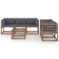 vidaXL Set Salotto da Giardino 6 pz con Cuscini Antracite