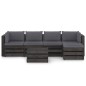 vidaXL Set Salotto da Giardino 6pz con Cuscini Legno Impregnato Grigio vidaXL Set Salotto da Giardino 6pz con Cuscini Legno Impregnato Grigio