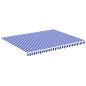 Tessuto di Ricambio per Tenda da Sole Blu e Bianco 4,5x3,5 m Tessuto di Ricambio per Tenda da Sole Blu e Bianco 4,5x3,5 m