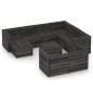 vidaXL Set Salotto da Giardino 10pz in Legno di Pino Impregnato Grigio vidaXL Set Salotto da Giardino 10pz in Legno di Pino Impregnato Grigio