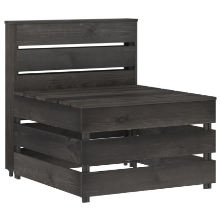 vidaXL Set Salotto da Giardino 7 pz in Legno di Pino Impregnato Grigio
