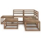 vidaXL Set Salotto da Giardino 6pz in Legno di Pino Impregnato Marrone vidaXL Set Salotto da Giardino 6pz in Legno di Pino Impregnato Marrone