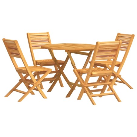 vidaXL Set da Pranzo per Giardino 5 pz in Legno Massello di Teak