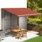 Tessuto di Ricambio Tenda da Sole Arancione e Marrone 5x3,5 m Tessuto di Ricambio Tenda da Sole Arancione e Marrone 5x3,5 m
