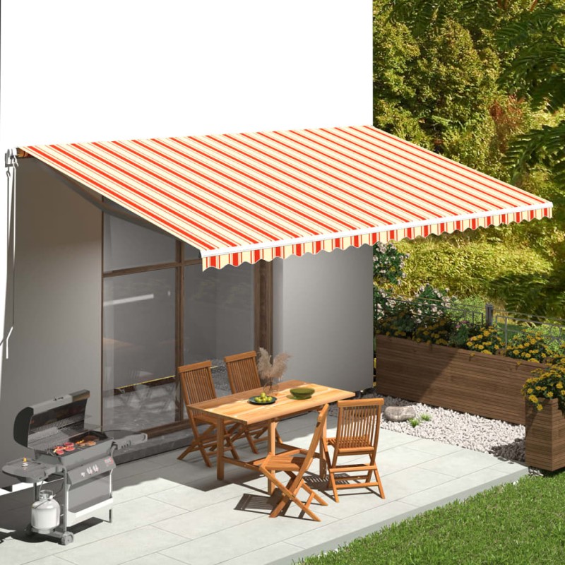 Tessuto di Ricambio per Tenda da Sole Giallo e Arancio 6x3 m Tessuto di Ricambio per Tenda da Sole Giallo e Arancio 6x3 m