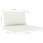 vidaXL Set Salotto da Giardino 6 pz con Cuscini Crema vidaXL Set Salotto da Giardino 6 pz con Cuscini Crema