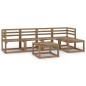 vidaXL Set Salotto da Giardino 6pz in Legno di Pino Impregnato Marrone vidaXL Set Salotto da Giardino 6pz in Legno di Pino Impregnato Marrone