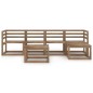 vidaXL Set Salotto da Giardino 6pz in Legno di Pino Impregnato Marrone vidaXL Set Salotto da Giardino 6pz in Legno di Pino Impregnato Marrone