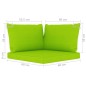 vidaXL Set Divani da Giardino 9 pz con Cuscini Verde Brillante vidaXL Set Divani da Giardino 9 pz con Cuscini Verde Brillante