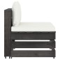 vidaXL Divano da Giardino 3 Posti con Cuscini Legno Impregnato Grigio vidaXL Divano da Giardino 3 Posti con Cuscini Legno Impregnato Grigio