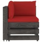vidaXL Set Salotto da Giardino 6pz con Cuscini Legno Impregnato Grigio vidaXL Set Salotto da Giardino 6pz con Cuscini Legno Impregnato Grigio