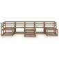 vidaXL Set Salotto da Giardino 8pz in Legno di Pino Impregnato Marrone vidaXL Set Salotto da Giardino 8pz in Legno di Pino Impregnato Marrone