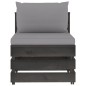 vidaXL Set Salotto da Giardino con Cuscini 7pz Legno Impregnato Grigio vidaXL Set Salotto da Giardino con Cuscini 7pz Legno Impregnato Grigio