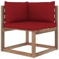 vidaXL Divano Giardino Pallet a 4 Posti Cuscini Legno Pino Impregnato vidaXL Divano Giardino Pallet a 4 Posti Cuscini Legno Pino Impregnato