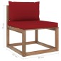 vidaXL Divano Giardino Pallet a 4 Posti Cuscini Legno Pino Impregnato vidaXL Divano Giardino Pallet a 4 Posti Cuscini Legno Pino Impregnato