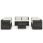 vidaXL Set Salotto da Giardino con Cuscini 9pz Legno Impregnato Grigio vidaXL Set Salotto da Giardino con Cuscini 9pz Legno Impregnato Grigio