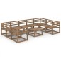 vidaXL Set Salotto da Giardino 10 pz Legno di Pino Impregnato Marrone vidaXL Set Salotto da Giardino 10 pz Legno di Pino Impregnato Marrone