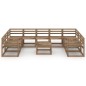 vidaXL Set Salotto da Giardino 10 pz Legno di Pino Impregnato Marrone vidaXL Set Salotto da Giardino 10 pz Legno di Pino Impregnato Marrone