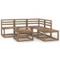 vidaXL Set Salotto da Giardino 6pz in Legno di Pino Impregnato Marrone vidaXL Set Salotto da Giardino 6pz in Legno di Pino Impregnato Marrone
