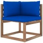 vidaXL Divano Giardino Pallet a 4 Posti Cuscini Legno Pino Impregnato vidaXL Divano Giardino Pallet a 4 Posti Cuscini Legno Pino Impregnato