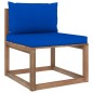 vidaXL Divano Giardino Pallet a 4 Posti Cuscini Legno Pino Impregnato vidaXL Divano Giardino Pallet a 4 Posti Cuscini Legno Pino Impregnato
