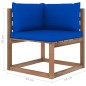 vidaXL Divano Giardino Pallet a 4 Posti Cuscini Legno Pino Impregnato vidaXL Divano Giardino Pallet a 4 Posti Cuscini Legno Pino Impregnato