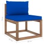 vidaXL Divano Giardino Pallet a 4 Posti Cuscini Legno Pino Impregnato vidaXL Divano Giardino Pallet a 4 Posti Cuscini Legno Pino Impregnato