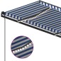 vidaXL Tenda Automatica con Sensore Vento e LED 4,5x3,5 m Blu e Bianca vidaXL Tenda Automatica con Sensore Vento e LED 4,5x3,5 m Blu e Bianca