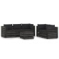 vidaXL Set Salotto da Giardino con Cuscini 6pz Legno Impregnato Grigio vidaXL Set Salotto da Giardino con Cuscini 6pz Legno Impregnato Grigio
