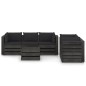 vidaXL Set Salotto da Giardino con Cuscini 6pz Legno Impregnato Grigio vidaXL Set Salotto da Giardino con Cuscini 6pz Legno Impregnato Grigio