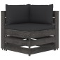 vidaXL Set Salotto da Giardino con Cuscini 6pz Legno Impregnato Grigio vidaXL Set Salotto da Giardino con Cuscini 6pz Legno Impregnato Grigio