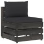 vidaXL Set Salotto da Giardino con Cuscini 6pz Legno Impregnato Grigio vidaXL Set Salotto da Giardino con Cuscini 6pz Legno Impregnato Grigio
