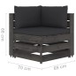 vidaXL Set Salotto da Giardino con Cuscini 6pz Legno Impregnato Grigio vidaXL Set Salotto da Giardino con Cuscini 6pz Legno Impregnato Grigio