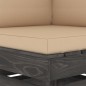vidaXL Divano Angolare Modulare con Cuscini in Legno Impregnato Grigio vidaXL Divano Angolare Modulare con Cuscini in Legno Impregnato Grigio