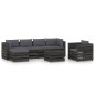 vidaXL Set Salotto da Giardino 7pz con Cuscini Legno Impregnato Grigio vidaXL Set Salotto da Giardino 7pz con Cuscini Legno Impregnato Grigio