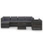 vidaXL Set Salotto da Giardino 7pz con Cuscini Legno Impregnato Grigio vidaXL Set Salotto da Giardino 7pz con Cuscini Legno Impregnato Grigio