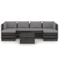 vidaXL Set Salotto da Giardino 7pz con Cuscini Legno Impregnato Grigio vidaXL Set Salotto da Giardino 7pz con Cuscini Legno Impregnato Grigio