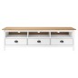 Mobile Porta TV Hill Bianco 158x40x47 cm in Legno di Pino Mobile Porta TV Hill Bianco 158x40x47 cm in Legno di Pino