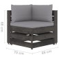 vidaXL Set Salotto da Giardino 7pz con Cuscini Legno Impregnato Grigio vidaXL Set Salotto da Giardino 7pz con Cuscini Legno Impregnato Grigio