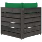vidaXL Divano da Giardino 3 Posti con Cuscini Legno Impregnato Grigio vidaXL Divano da Giardino 3 Posti con Cuscini Legno Impregnato Grigio