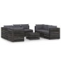 vidaXL Set Salotto da Giardino con Cuscini 9pz Legno Impregnato Grigio vidaXL Set Salotto da Giardino con Cuscini 9pz Legno Impregnato Grigio