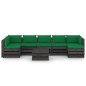 vidaXL Set Salotto da Giardino con Cuscini 8pz Legno Impregnato Grigio vidaXL Set Salotto da Giardino con Cuscini 8pz Legno Impregnato Grigio