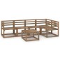 vidaXL Set Salotto da Giardino 6pz in Legno di Pino Impregnato Marrone vidaXL Set Salotto da Giardino 6pz in Legno di Pino Impregnato Marrone