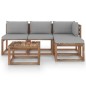 vidaXL Set Salotto Giardino Pallet Cuscini 5 pz Legno Pino Impregnato vidaXL Set Salotto Giardino Pallet Cuscini 5 pz Legno Pino Impregnato