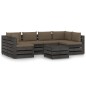 vidaXL Set Salotto da Giardino con Cuscini 7pz Legno Impregnato Grigio vidaXL Set Salotto da Giardino con Cuscini 7pz Legno Impregnato Grigio